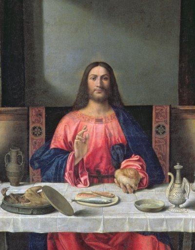 The Supper at Emmaus (detail) by Giovanni Bellini